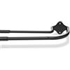Amazon Basics Bastone per tenda doppio, estensibile, per interni, con asta curva, da 71 a 122 cm, nero