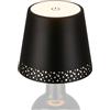 BRILONER - Lampada da bottiglia a LED dimmerabile, attacco per lampada da bottiglia a LED, lampada da comodino dimmerabile touch, lampada da scrivania, lampada da lettura, 11x9 cm (PxA), nero