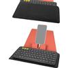 Geekria Custodia compatta per tastiera con supporto per smartphone e tablet, compatibile con tastiera Logitech K380 Wireless, Magic Keyboard, OMOTON Ultra-Slim Bluetooth Keyboard Pad (nero)