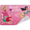 ICE TOYS Asciugamano protettore di scrivania tovaglietta in tessuto per bambina 30x40cm 100% poliestere per scuola viaggio regalino (Principesse)