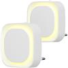 YUNLEX Presa di Luce Notturna con Sensore Crepuscolare, Luce Notturna Bambini 3 livelli di luminosità regolabile per Camera dei Bambini, Bagno, Corridoio, Cucina, Scale (Giallo dorato)