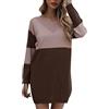 Kobilee Vestito Donna Invernale Girocollo Curvy Vestito Invernale Vestito Autunno Morbido Casual Manica Lunga Abiti Invernali Maglie 2023 Vestito Maglione Midi Vintage Vestiti Eleganti Abito Maglia