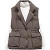 MaNMaNing Giubbotti da donna Gilet invernale da donna leggero con cappuccio oversize senza maniche con zip impermeabile