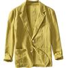 FGUUTYM Tuta da uomo per il tempo libero, slim fit, da lavoro, casual, in cotone e lino, da uomo, alla moda, a tinta unita, tinta unita, giallo., XXXXL