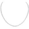 Diamond Treats Collana da Tennis in Argento Sterling 925 per Donna e Ragazza, Splendida Collana Tennis Donna con Zirconi Rotondi, Catena da Tennis in Argento 925 con Confezione Regalo