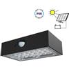 V-TAC LAMPADA LED 3W SOLARE NERA DA PARETE UP&DOWN BIANCO CALDO+FREDDO CON SENSORE PIR VT-403-LED10305