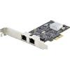 StarTech.com Scheda di rete 2.5 Gigabit a 2 porte - Scheda Ethernet PCIe da 2,5 Gbps NBASE-T, Intel I225-V, NIC Multi-Gigabit, Scheda LAN per PC PCI Express, Interfaccia Ethernet (PR22GI-NETWORK-CARD)