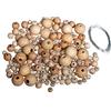 Rayher Kit: Perle Legno Stelle Nordic2X7Cm-1X, Perle+Fil Di Ferro+Istruzioni, Set 3Pz, 63503000