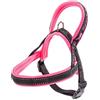 Ferplast Pettorina Cane SPORT DOG, Pettorina Cane Taglia Piccola, Pettorina Svedese, Imbottitura Soffice, Cuciture riflettenti, Chiusura con Clip a Scatto, Etichetta per nome dell'animale, Fucsia