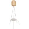 B·LED BARCELONA LED Barcelona LED Lampada da terra in vimini treppiede nordico moderno con tavolino ripiano vassoio E27 per sala da pranzo camera da letto lettura