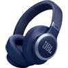 JBL Live 770NC Cuffie Over-Ear Bluetooth Wireless, con Cancellazione Adattiva del Rumore, SmartAmbient, Personi-Fi 2.0, JBL Surround, Connessione Multipoint, fino a 65 Ore di Autonomia, Blu