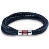 Tommy Hilfiger Jewelry Braccialetto in Pelle da Uomo Blu Navy - 2790427