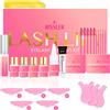 Rissler Kit Laminazione Ciglia Professionale - Lash Lift Fai da Te Permanente - Tinta Nera & Siero Rinforzante - Bigodini & Colla Inclusi - Uso Domestico e Salone - Effetto Naturale 6-8 Settimane
