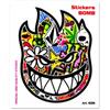 4R Quattroerre.it 6136 Adesivi Sticker Bomb Faccia Fire, 10 x 12 cm