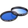 ICOBES Filtro fotocamera 49mm Filtro obiettivo blu graduale blu pieno, for obiettivo fotocamera SLR for Nikon D3100 D3200 D5100