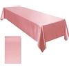 Lioaeust Tovaglia in raso, 145 x 260 cm, rettangolare, resistente all'acqua, per banchetti, decorazione per tavolo da pranzo di nozze (rosa)