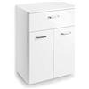 Pelipal Mobile da bagno Quickset 359 in bianco lucido, larghezza 53 cm | Mobile base con 2 ante, 1 cassetto e 1 ripiano