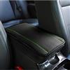 CGEAMDY Cuscino per bracciolo Auto in Pelle Copertura per Console Centrale per Bracciolo, Accessori Confortevoli per Seggiolini Auto per la maggior parte delle Automobili, Moto e SUV (Verde Nero)