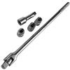 S&R Chiave a Bussola 3/4 a snodo Ø 22 mm per Ruote Auto. Set con Bussole 17-19-21 mm e prolunga. Sbarra da 60 cm Infrangibile Satinata Professionale