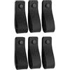 Brute Strength - Maniglie in pelle per mobili - Nero - 6 pezzi - 16,5 x 2,5 cm - Maniglia per mobili, maniglia per porte per cucina, bagno, armadi, comò, legno