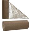 AmaCasa Runner da tavola marrone ruggine (17,5 cm x 25 m), nastro in tessuto non tessuto di alta qualità per eleganti decorazioni da tavola per matrimoni, compleanni e occasioni speciali