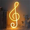 ENUOLI Note musicali Note Neon Signs Note Music Note Note Neon Lights Decorazione da parete USB o batteria Powered Musica Creativa Simbolo Notte Luce Soggiorno Ragazza Camera Decor Bar Partito C
