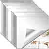 JSMTKJ 32 Pezzi Specchio da Parete Senza Cornice 15 X 15 cm, Fogli Flessibili a Specchio Piastrelle Autoadesive Autoadesivo per Decorazioni Murali Domestiche Casa