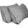 Lirex 2-Pack Federe per Cuscini, Morbido Spazzolato, Federe in Microfibra, Lavabile in Lavatrice, Senza Pieghe, Traspirante (Grigio, 50 cm x 70 cm)
