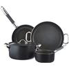 Pentole Agnelli ALSASETALBLACK4 All Black Set per 4 Persone, 3 mm, 5 Pezzi