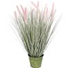 Flair Flower Erba artificiale a coda di volpe in vaso di zinco, ideale per l'erba decorativa