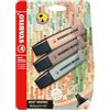 STABILO BOSS ORIGINAL - Evidenziatore - NatureCOLORS - Pack da 3 - Sabbia/Cenere/Foglia di Tè