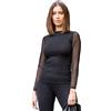 Cotonella Maglia sotto Giacca Donna Maniche Lunghe Viscosa e Tulle GD360 (2/S)