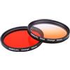 ICOBES Filtro for fotocamera Filtro for obiettivo arancione graduale arancione pieno da 49 mm, for obiettivo fotocamera SLR for Nikon D3100 D3200 D5100