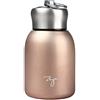 Gelory Piccola borraccia portatile sottovuoto, mini borraccia termica in acciaio inox opaco, per bevande calde e fredde, da viaggio, per sport, 280 ml (oro rosa)