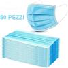 Angelo Carillo SET 50 MASCHERINE CHIRURGICHE TNT 3 STRATI IDROREPELLENTE BIANCO
