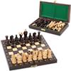Amazinggirl Scacchiera in legno giocare in scacchi 25 cm - Il gioco degli scacchi per bambini e adulti e portatile pieghevoli chess board con pedine Bronzo