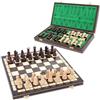 Amazinggirl Scacchiera in legno giocare in scacchi 43 cm - Il gioco degli scacchi per bambini e adulti e portatile pieghevoli chess board con pedine Bronzo
