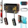 Desing Wish Supporto da Parete Compatibile con Nintendo Switch/Switch OLED Dock per Interruttori con Gancio Appendere Joy-Con Supporto per Montaggio a Parete compatto Acrilico Trasparente Supporto