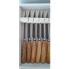 Magic Shark Set da 6 coltelli da Bistecca "Magnifico" manico in Legno d'olivo Magic Shark