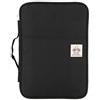 Ausla Cartella Portadocumenti A4 con Zip Organizer per Conferenze, 35 x 25 x 3,5 cm Nero