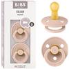 BIBS Colour Ciuccio, 6-18 mesi, confezione da 2, Blush | Tettarella rotonda | Lattice di gomma naturale | Taglia 2 | Senza BPA | Prodotto in Danimarca | Scudo anti-irritazione
