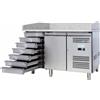 FORCOLD Banco pizza con 1 porta e 7 cassetti - cm 151 x 80 x 100 h