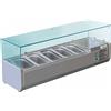 FORCAR Vetrina porta ingredienti con vetro da 5 x GN 1/3 + 1 x GN 1/2