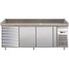 FORCAR Banco pizza 2 porte e cassettiera - cm 202.5 x 80 x 100 h