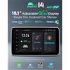 XTRONS DX121LGS AUTORADIO 1 DIN GPS 10.1" QLED ANDROID 14 WiFi 4G CARPLAY 4GB