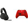 Microsoft Xbox Wireless Controller, Rosso Pulse + Xbox Wireless Headset