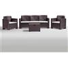 Bica 9028.3 Set Alabama 3 Salottini, Brown, 120x70x70 cm, Marrone, 338x155x79 cm