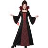 Morph Costume Vampira Bambina, Costume Gotico Halloween Bambina | Abito Nero e Rosso con Collo Alto & Choker, Dettagli in Pizzo Gotico, Perfetto per Halloween, Ideale per il Gioco di Ruolo