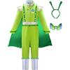 ReliBeauty Costume Alieno Bambino età 3-12 anni Halloween con Accessori Alieno