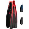 Cressi Free Frog, Pinne da Immersione/Snorkeling in Gomma/Eva Unisex Adulto, Nero/Rosso, 45/46